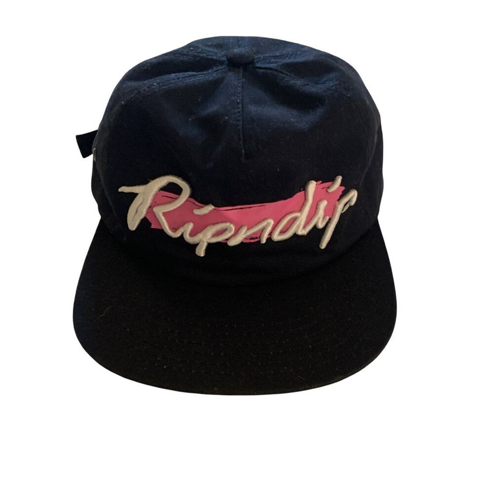 ripndip beautiful mountain painter's embossed 5 panel strapback black